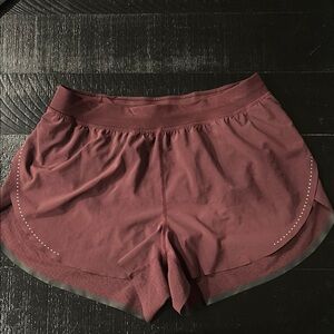 lululemon athletica Maroon Athletic Shorts